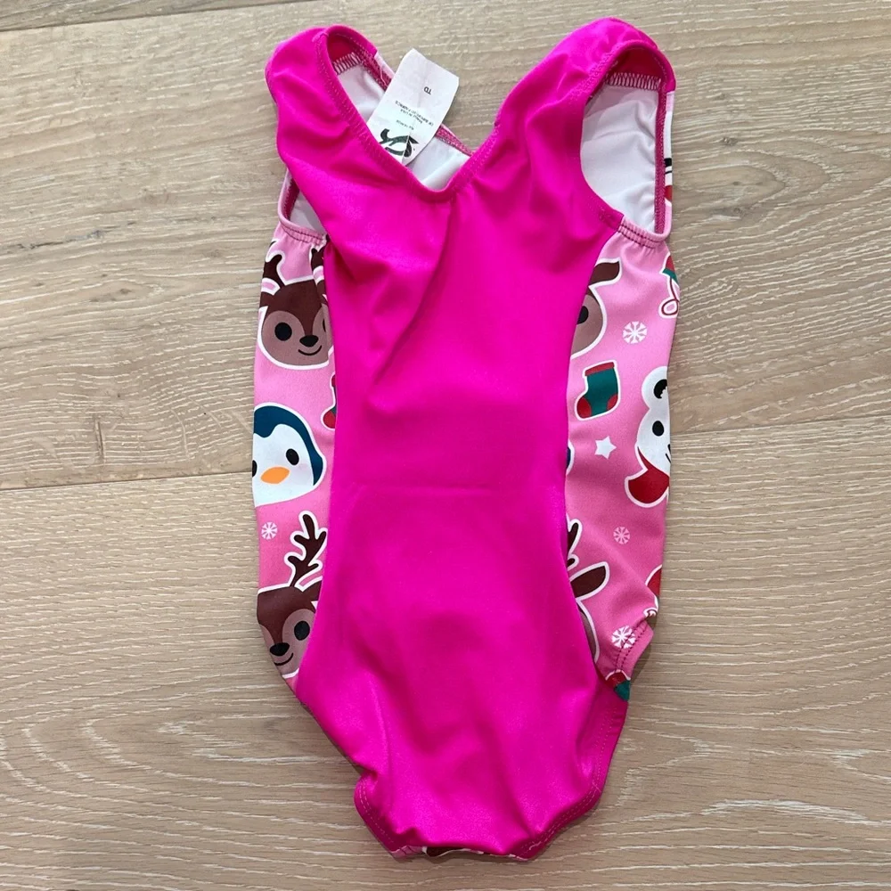 GK Elite Pink Holiday Themed  Size toddler Gymnastics or Dance Leoatrd